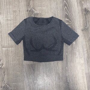 Gray Crop Top